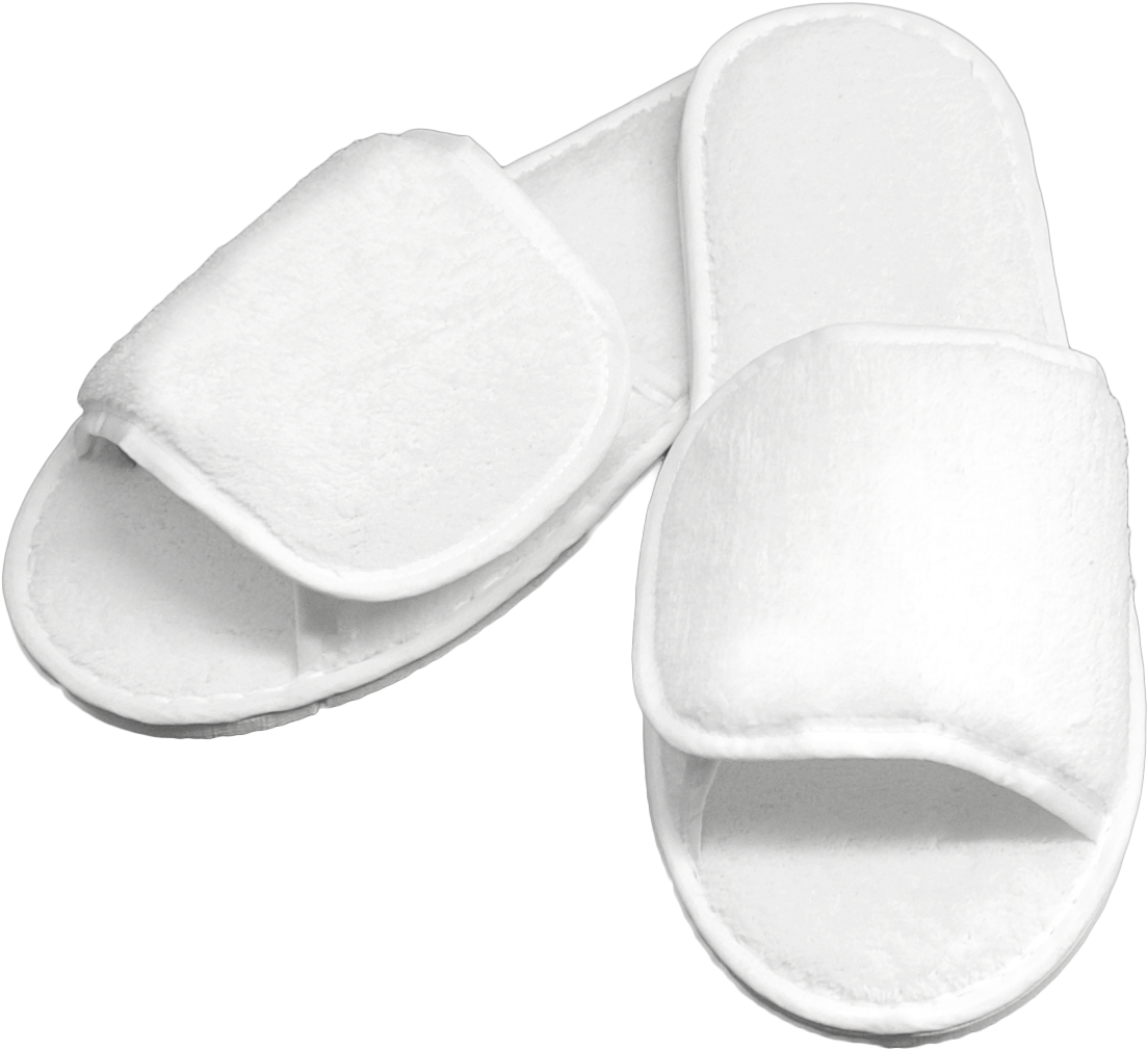 Regent Open Toe Slippers Terry Velour One Size Fits - Slipper (1721x1147), Png Download