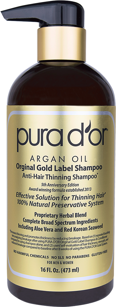 Load Image Into Gallery Viewer, Original Gold Label - Pura D Or Shampoo (1280x1280), Png Download