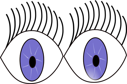 Eyes, Wide, Open, Surprise, Horror, Blue - Clip Art Eyes Wide Open (515x340), Png Download
