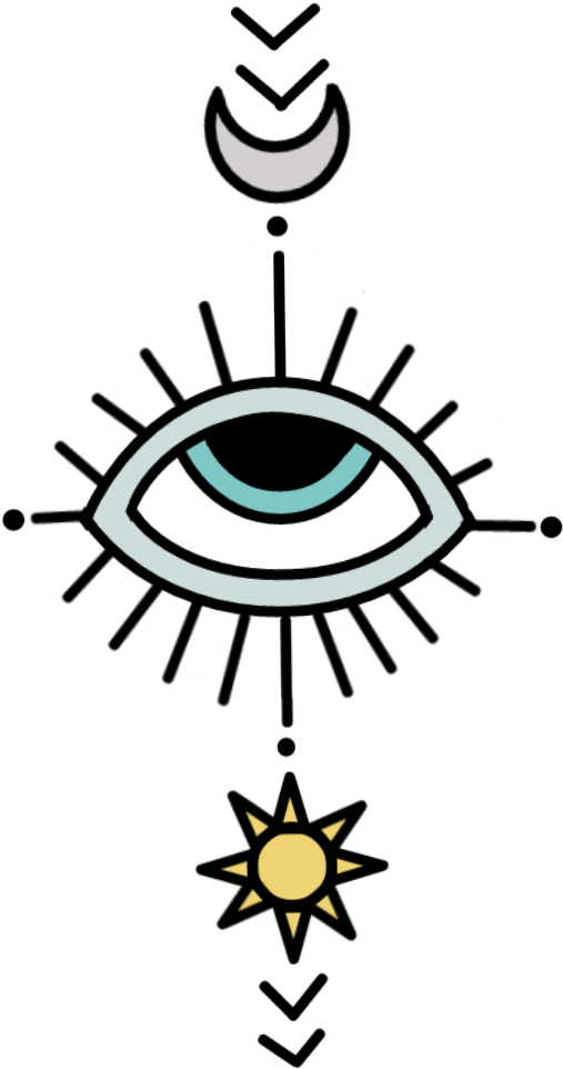 Eye Sticker - Sol Y Luna Png (800x1000), Png Download