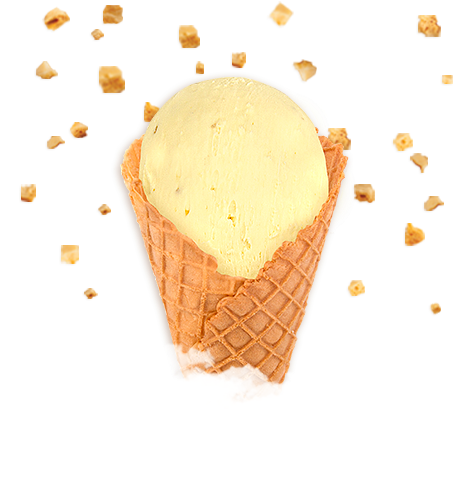 Honeycomb Toffee - Ice Cream Cone (459x504), Png Download