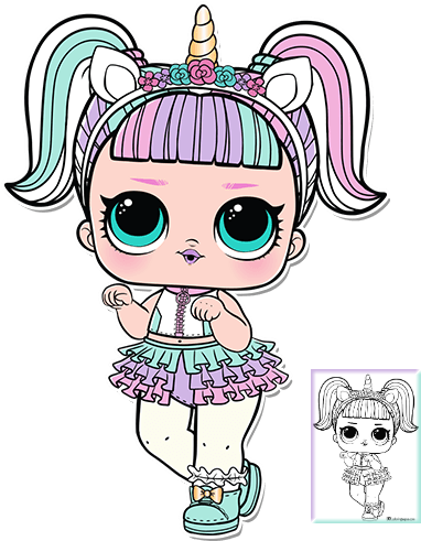 Unicorn Series 3 L - Lol Surprise Png Unicorn (403x550), Png Download
