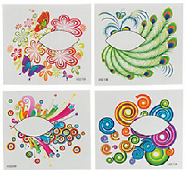 Temporary Eye Tattoo Assortment - Eye Shadow (800x800), Png Download
