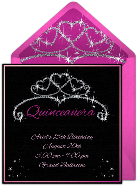 We Love This Free Quinceañera Invitation With A Sparkly - Masquerade Ball (650x650), Png Download