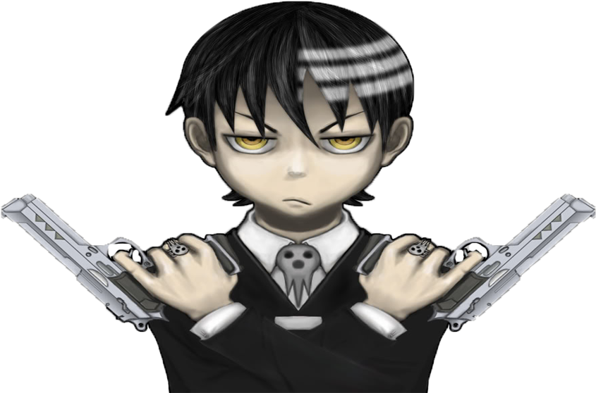 Death The Kid Render On Deviantart Anime Boys Pinterest - Death The Kid (900x582), Png Download