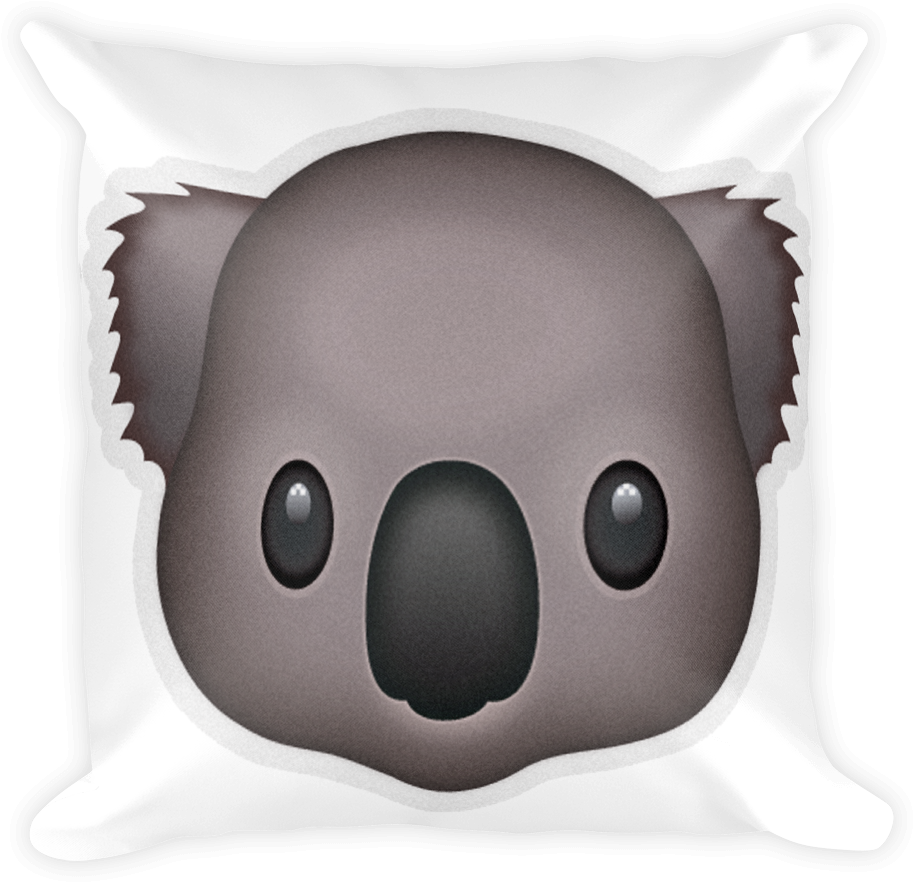 Emoji Pillow - Koala - Emoji (1000x1000), Png Download