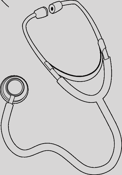 Stethoscope Pencil Drawing (414x594), Png Download