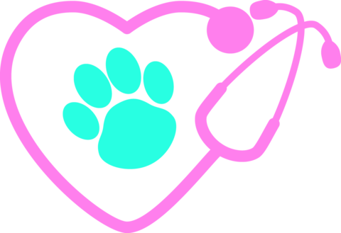 Paw Clipart Stethoscope - Stethoscope With Paw Prints (480x329), Png Download