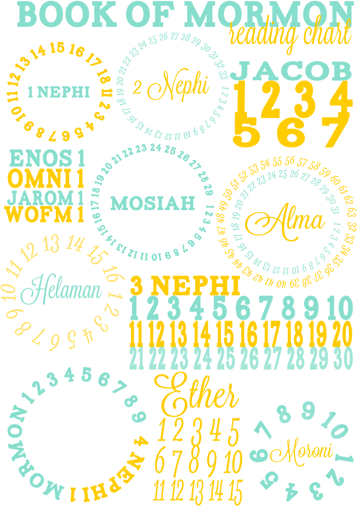 Book Of Mormon Reading Chart - Book Of Mormon Reading Chart Young Womens (744x1052), Png Download
