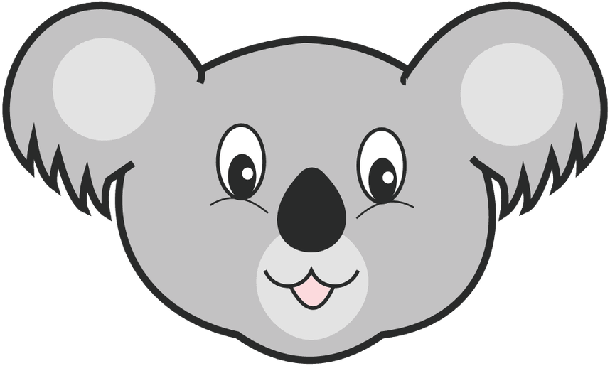 Koala Bear Clipart Baby Koala - Koala Head Clipart (900x554), Png Download