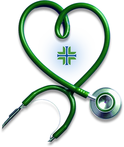 Diseases - Green Stethoscope Heart Png (397x469), Png Download