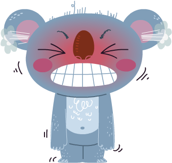 Ree Koala Emoji - Cartoon (356x444), Png Download