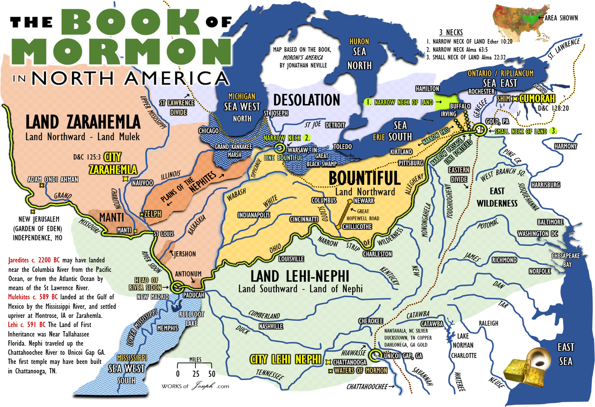 Moroni's America Map Here - Atlas (2100x1500), Png Download
