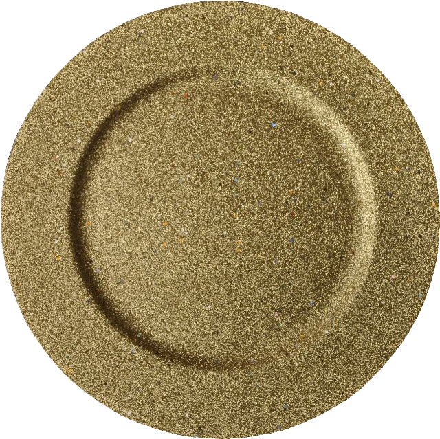 12 Inch Gold Glitter Stars Lacquer Charger (693x693), Png Download