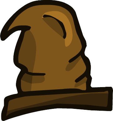Download Crumby Wizard Hat - Brown Wizard Hat - Full Size PNG Image