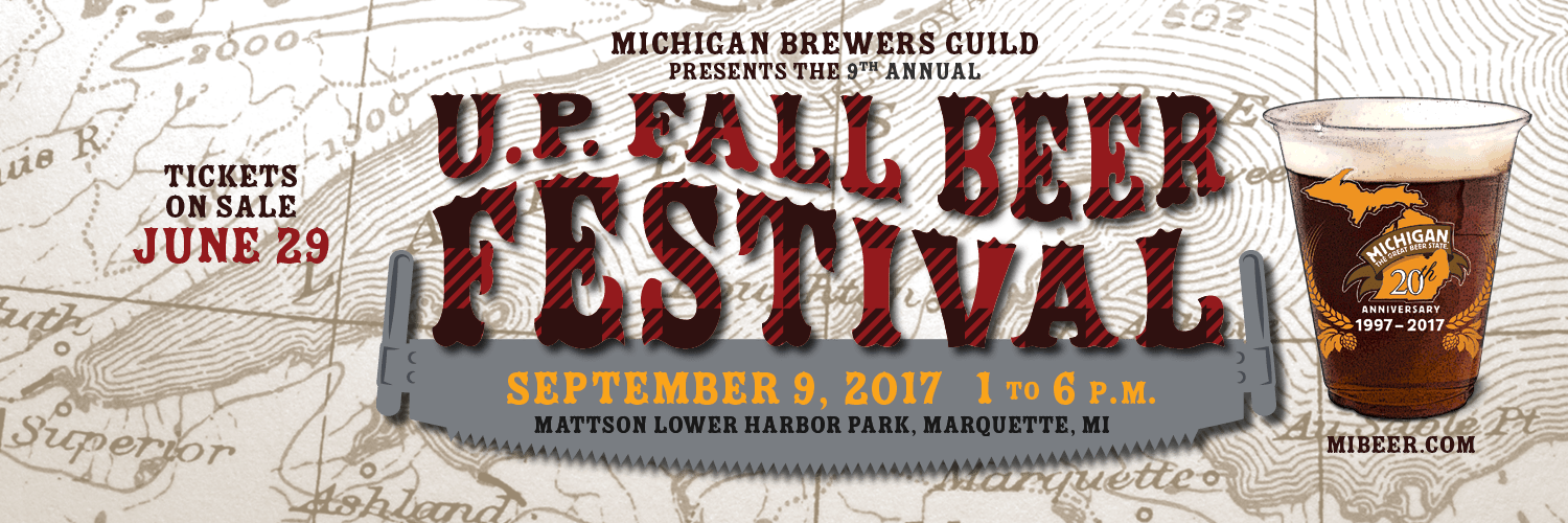 A Record 92 Michigan Craft Breweries Will Be On Hand - U.p. Fall Beer Festival (1500x500), Png Download