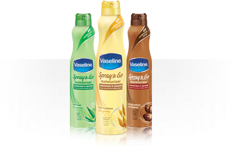 Vaseline Spray And Go Moisturizer - Vaseline Spray And Go (488x313), Png Download
