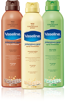 Start Repairing In Seconds - Vaseline Intensive Care Cocoa Radiant Spray Moisturiser (305x434), Png Download
