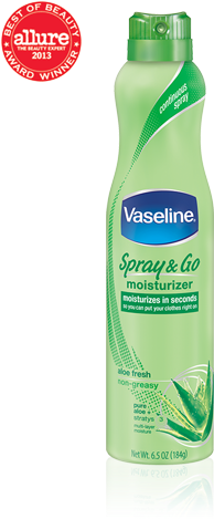 Vaseline Spray & Go Aloe Fresh - Vaseline Spray And Go Moisturizer In Aloe Fresh 6.5 (400x470), Png Download