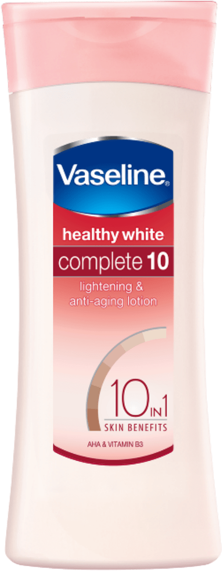 Vaseline Healthy White Complete 10 Body Lotion - Vaseline Healthy White Complete 10 Body Lotion 100ml (305x703), Png Download