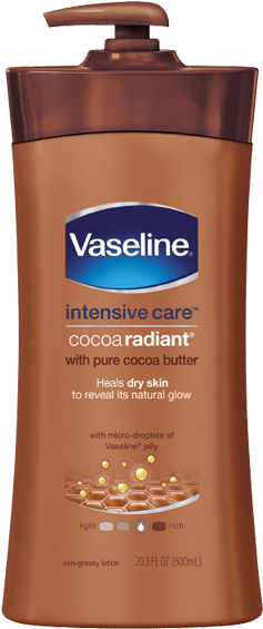 Vaseline Intensive Care Cocoa Radiant Lotions - Vaseline Lotion Cocoa (426x680), Png Download