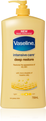 Unilever Vaseline Intensive Care Deep Restore Lotion - Vaseline Intensive Care Deep Restore (400x470), Png Download