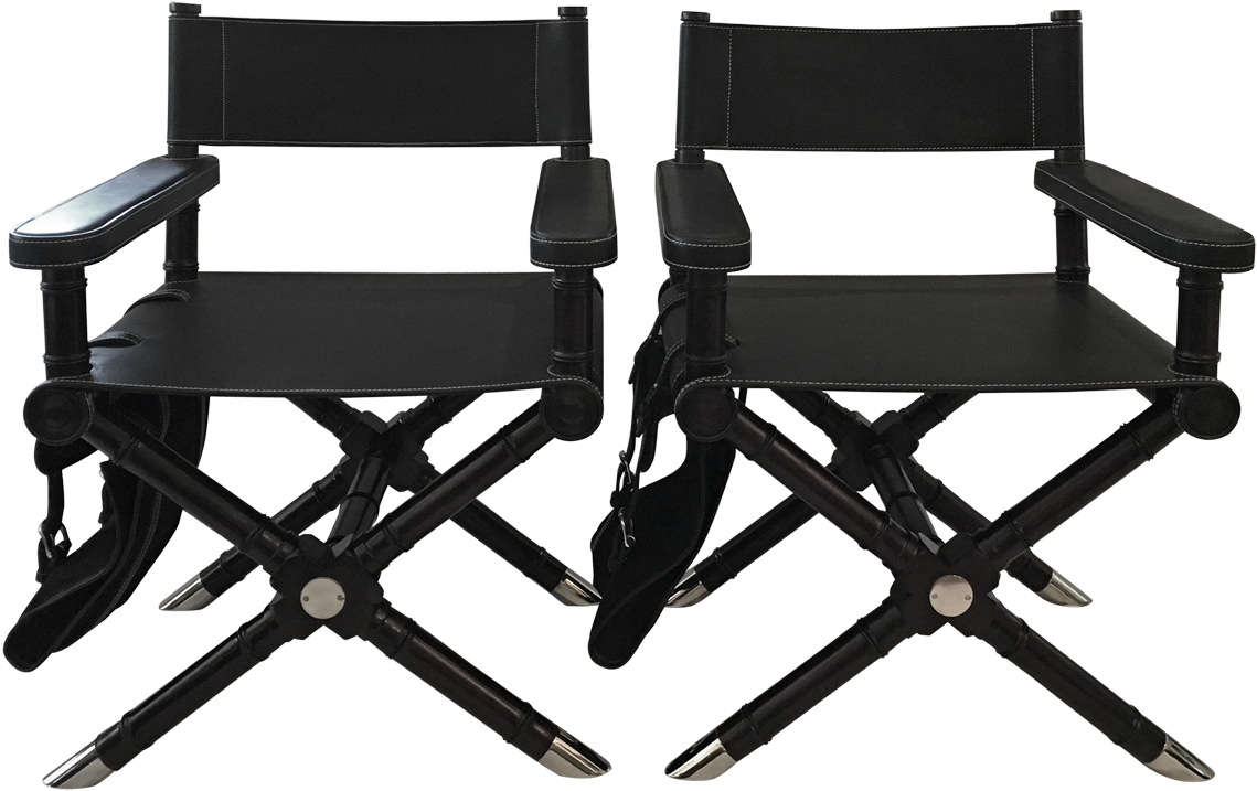 Leather Directors Chair - Folding Chair (1200x1200), Png Download