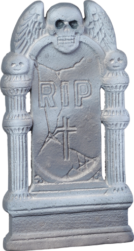 Rip Tombstone 40cm, , Large - Headstone (264x492), Png Download