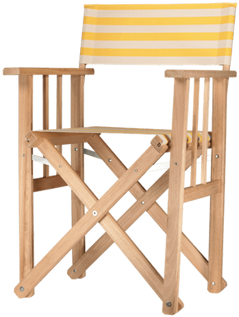 Yellow Director Chair Lido - Yellow (600x600), Png Download