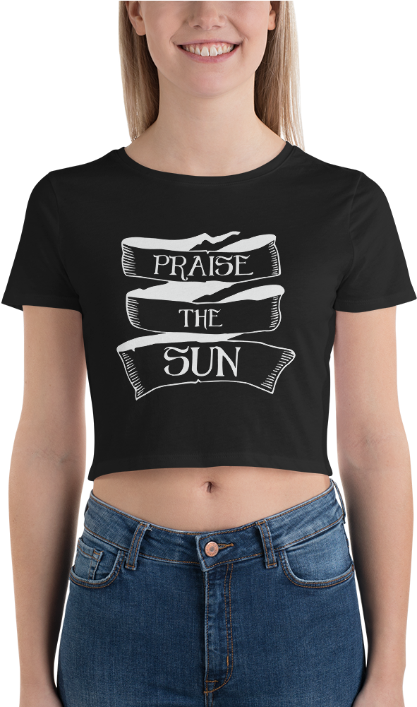 Praise The Sun Women's Crop Tee - T-shirt (1000x1000), Png Download