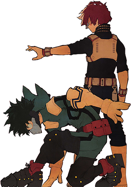 Deku Todoroki - Deku Y Todoroki Png (450x630), Png Download