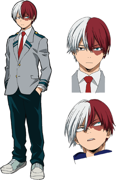Hero Academia Shoto Todoroki (422x594), Png Download