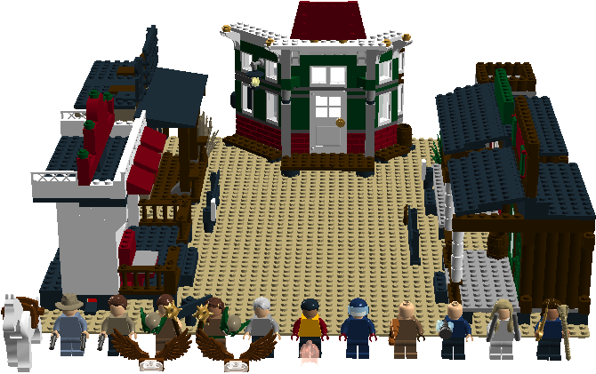 Western City - House (796x846), Png Download