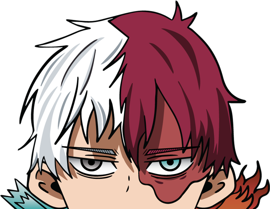 Image Of Todoroki Peeker - Cartoon (2550x810), Png Download