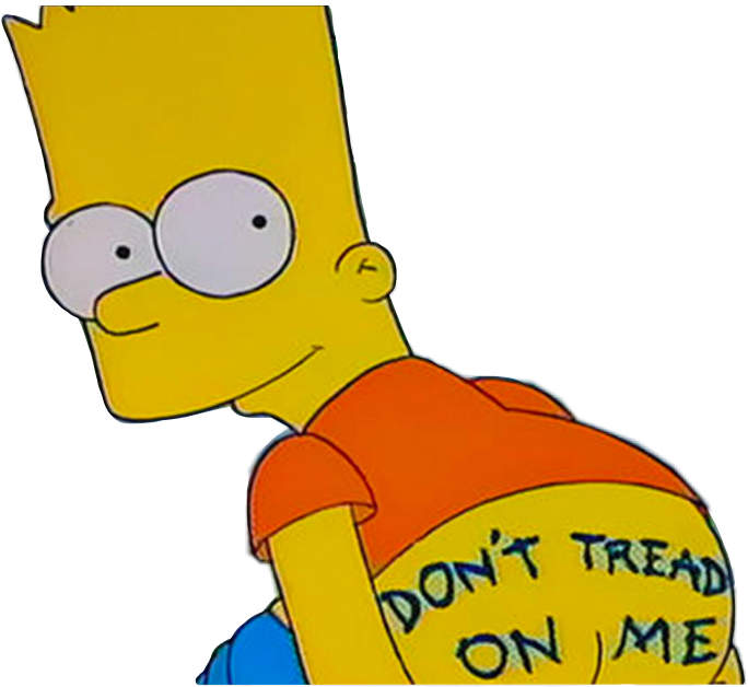 Simpson Simpsons Thesimpsons Bart Bartsimpson Dont - Dont Tread On Me Simpsons (684x628), Png Download