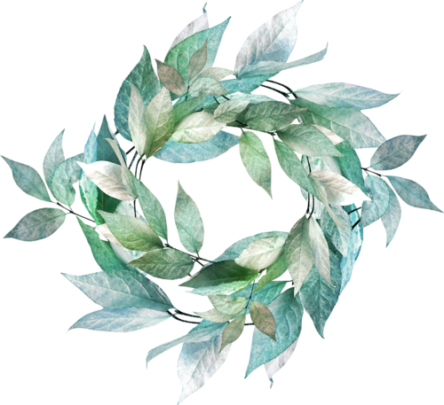 Blue Leaves - Leaf (500x457), Png Download