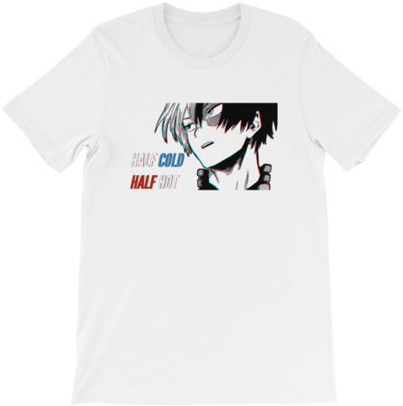 Half Cold Half Hot Todoroki Short Sleeve Unisex T Shirt - T-shirt (480x480), Png Download