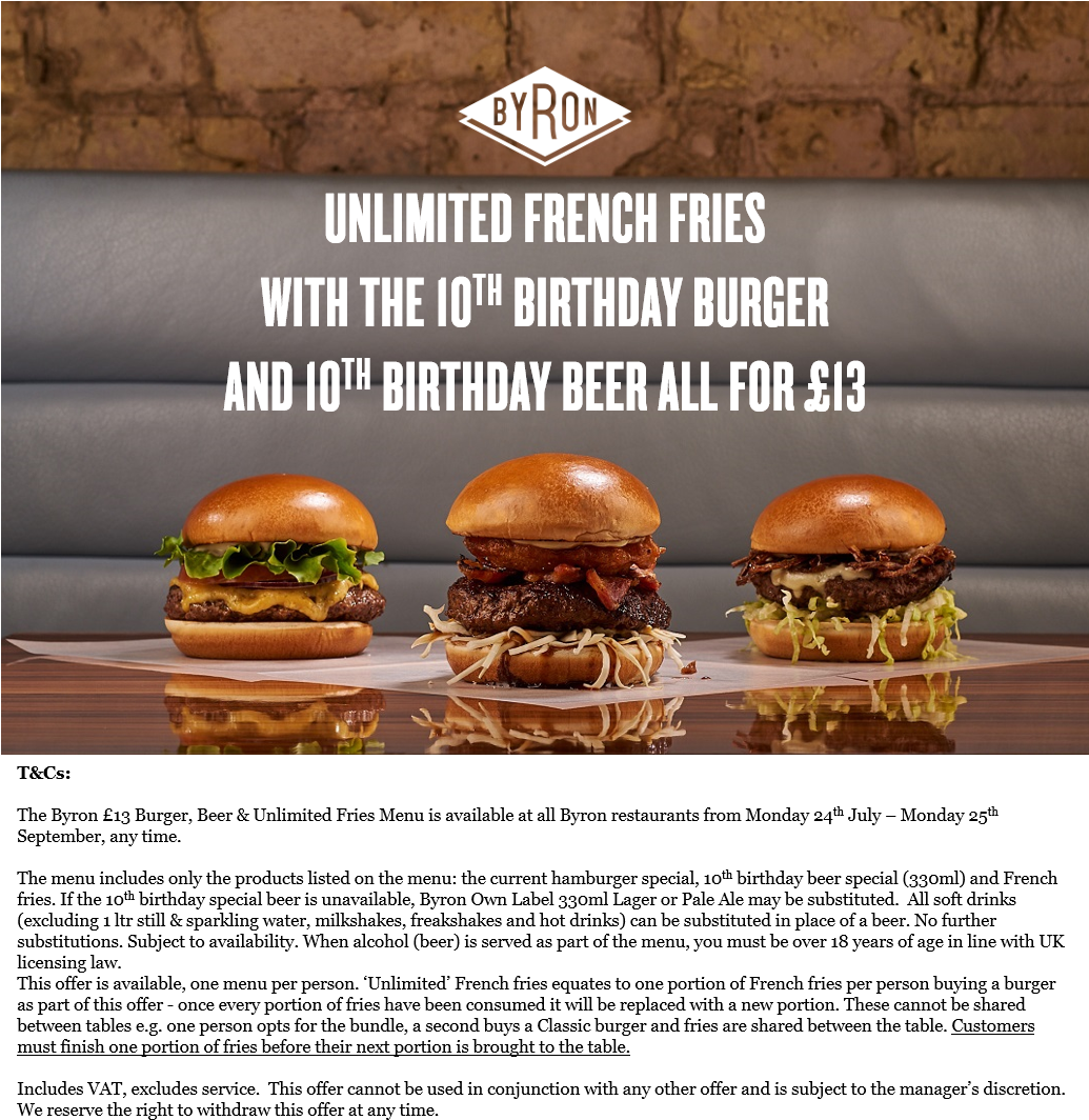 10th Birthday Burger 10th Birthday Beer And Unlimited - 10th Birthday Of Restaurant (1034x1074), Png Download