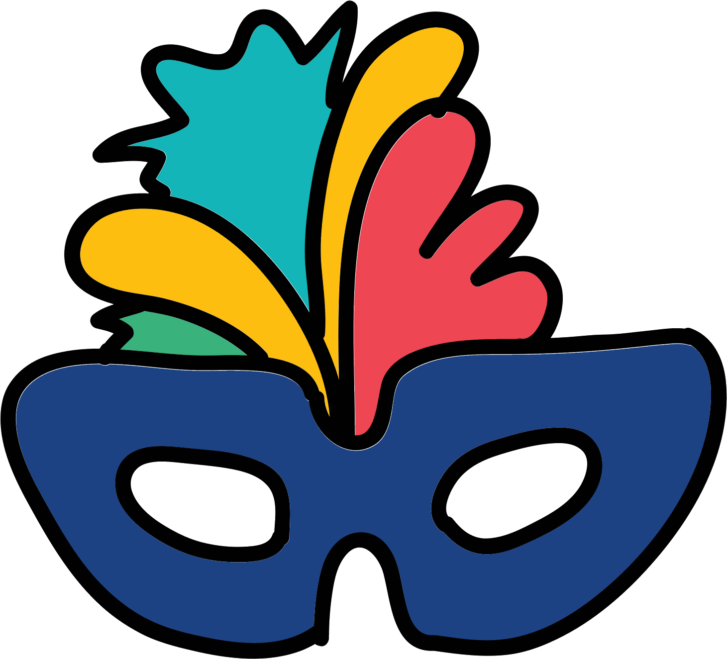 Venetian Mask Icon - 面具 卡通 (1600x1600), Png Download