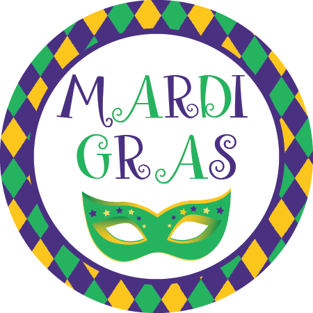 Mardi Gras Napkin Knot - Mardi Gras (450x450), Png Download