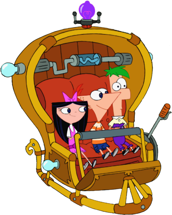 Download Time Travel Machine Phineas And Ferb Full Size PNG Image
