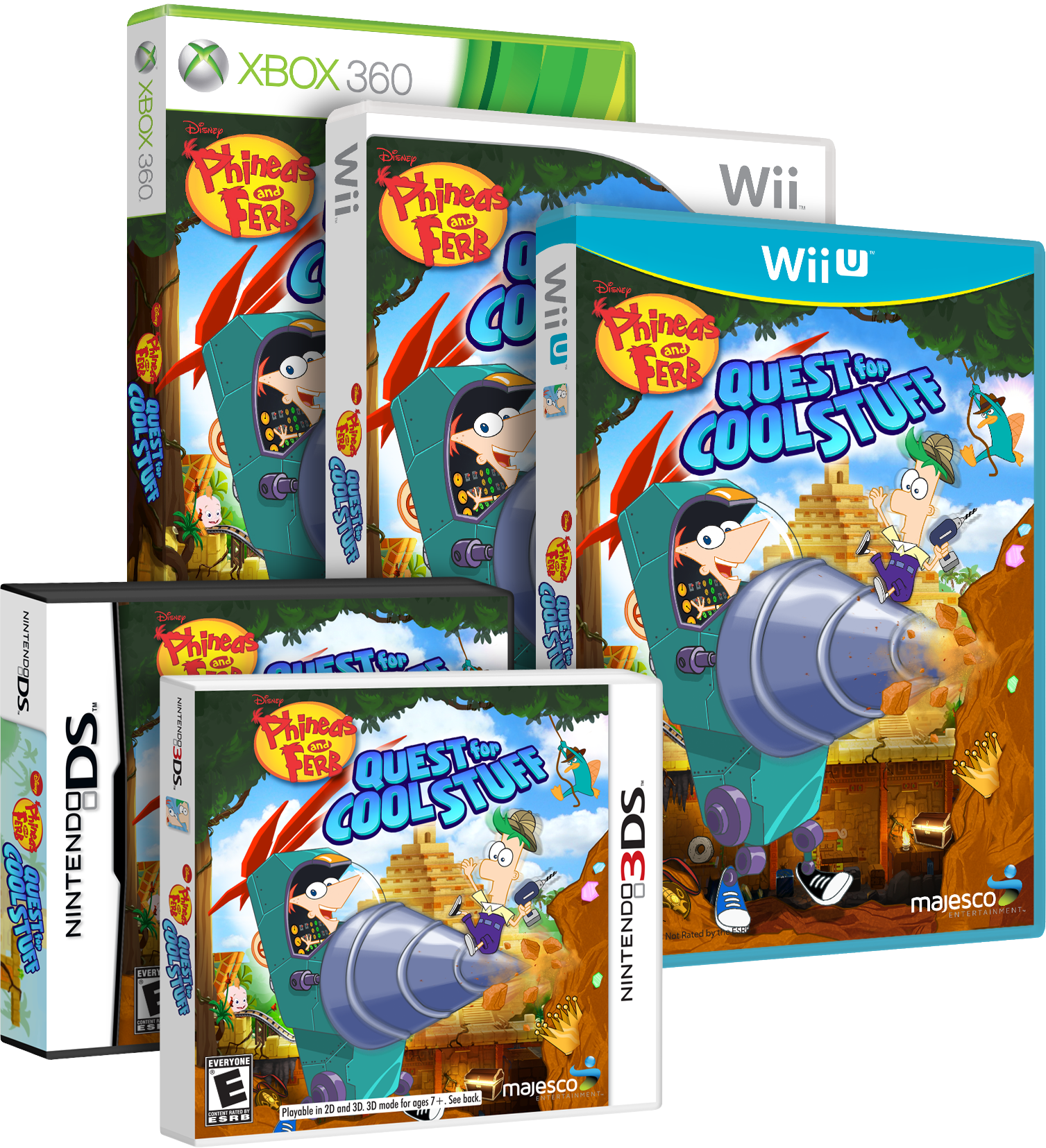Pfq4cs Group 3d Comp - Phineas And Ferb Quest For Cool Stuff (1507x1655), Png Download