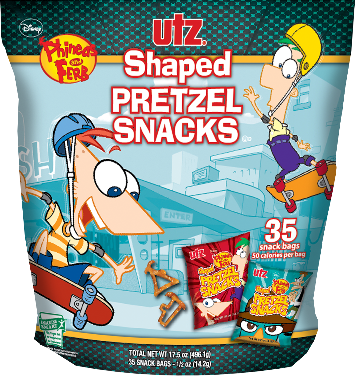 Product Image - Phineas And Ferb Pretzels (1202x1286), Png Download