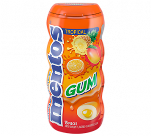 Mentos Gum Tropical Flavor -sku - Mentos Pure White Chewing Gum, Sweet Mint - 15 Pieces (300x400), Png Download
