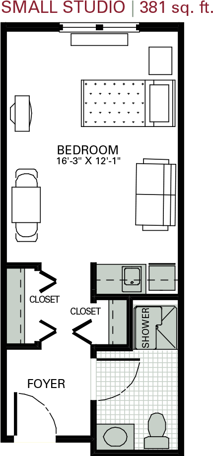 Thotgs Smonebedroom 381sqft - Diagram (658x1170), Png Download