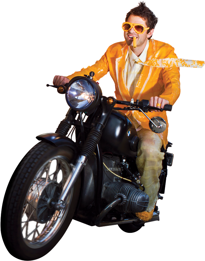 Misha Motorcycle Cheese - Misha Collins Gishwhes 2017 (800x1000), Png Download