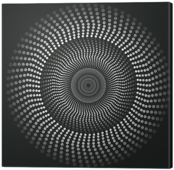 Black And White Circles Round Frame Canvas Print • - Oct Club Party Flyers (400x400), Png Download
