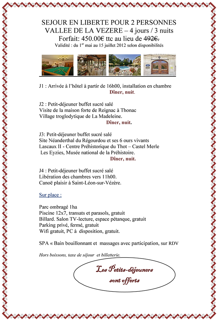 Soleil D Or Montignac Sejour2 - Hetas (700x1029), Png Download
