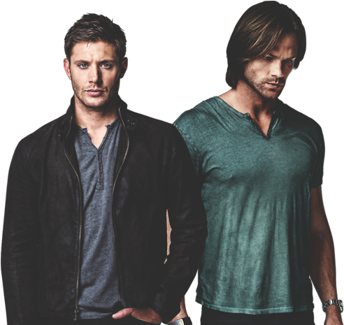 Jensen Ackles And Jared Padalecki - Dean Winchester (supernatural) Cardboard Cutout Standup (500x464), Png Download