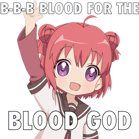 B B B Blood For The Warhammer 40,000 - Milk For My Khorne Flakes (500x491), Png Download